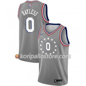 Philadelphia 76ers Jerryd Bayless 0 2018-19 Nike City Edition Harmaa Miesten Pelipaidat Swingman 